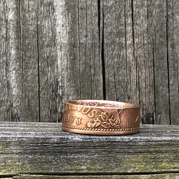 Beautiful handmade Mexican coin ring unique design - Picture 6 of 8